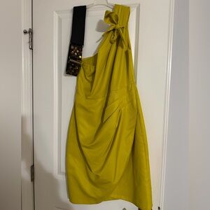 Matthew Williamson One Shoulder belted dress